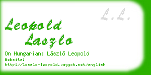 leopold laszlo business card