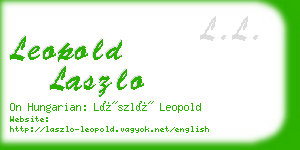 leopold laszlo business card